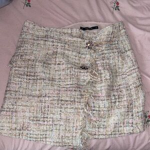 Zara textured Tweed Mini Skirt
